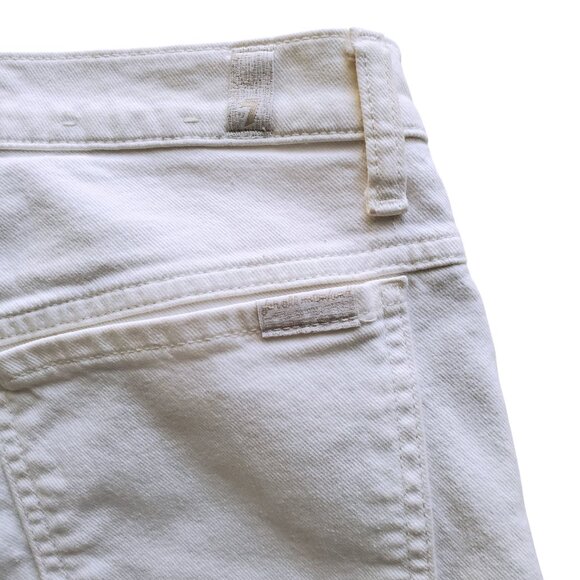 7 for All Mankind Peggi  High Rise Tapered Straight Leg Jeans White Size 29 - Picture 5 of 16